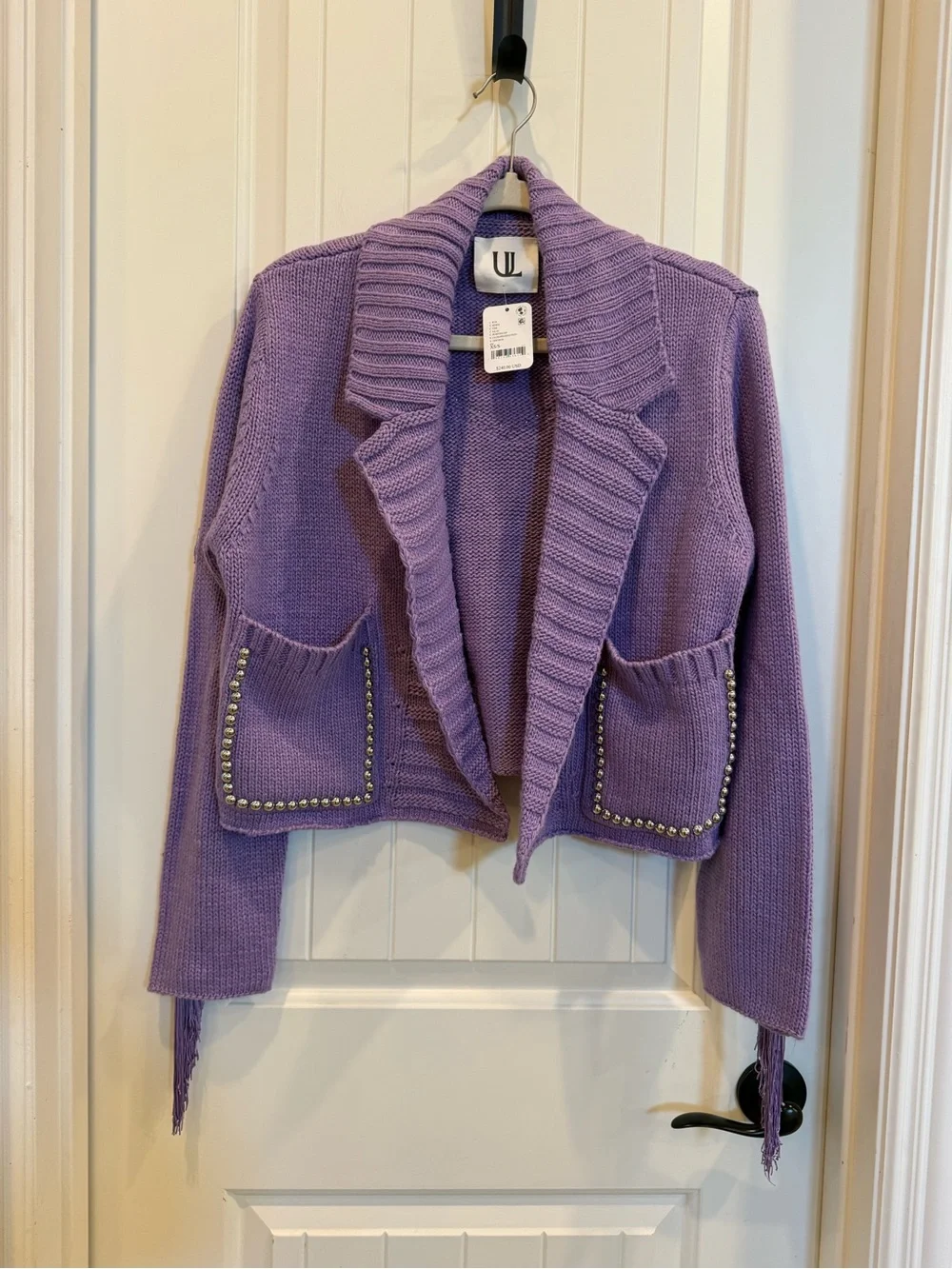 Understated Leather Cropped Rodeo Trench Sweater